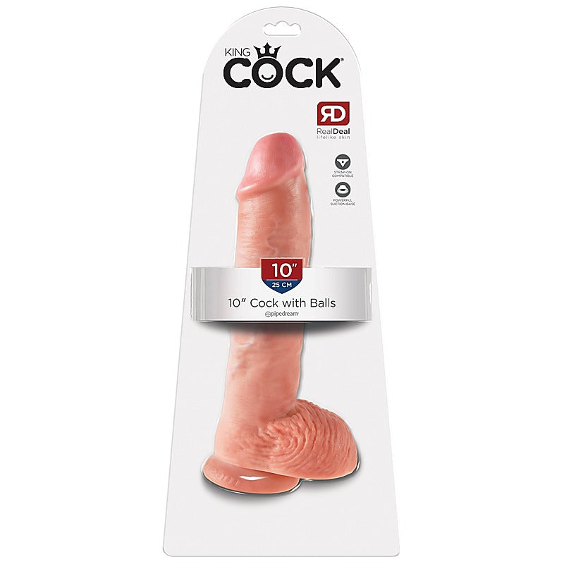 King Cock 10 Inch Cock With Balls by Pipedream Products - Realistic Dildos