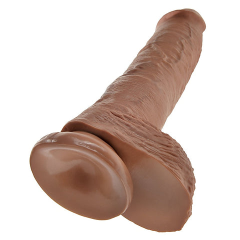 King Cock 10 Inch Suction Cup Realistic Cock with Balls - Realistic Dildos