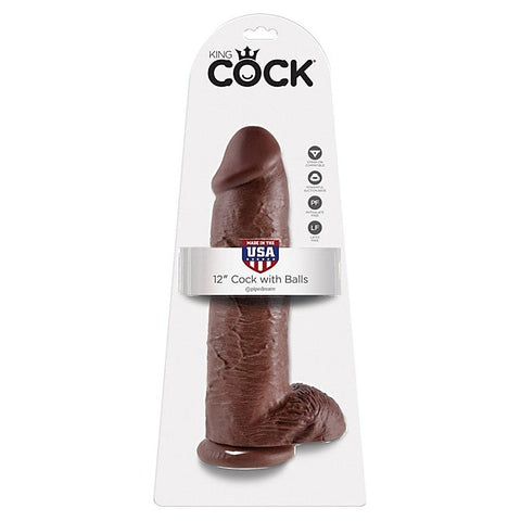 King Cock 12 Inch Suction Cup Realistic Dildo - Realistic Dildos