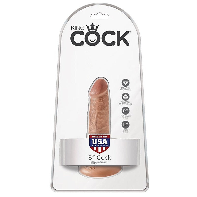 King Cock 5 Inch Realistic Dildo with Suction Cup - Realistic Dildos