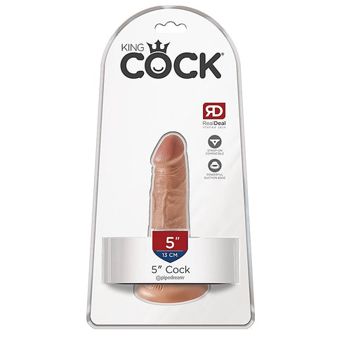 King Cock 5 Inch Realistic Dildo with Suction Cup - Realistic Dildos
