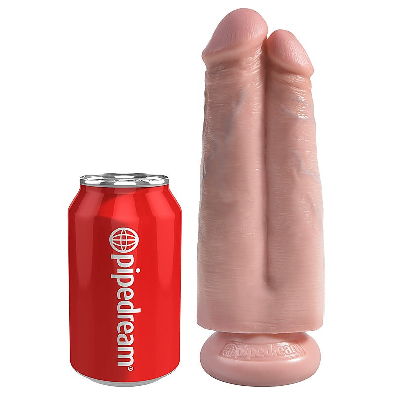 King Cock Two Cocks One Hole Realistic Double Dildo - Double Ender