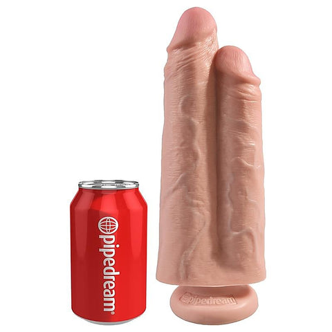 King Cock Two Cocks One Hole Realistic Double Dildo - Double Ender