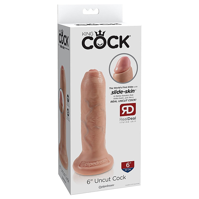 King Cock Uncut Lifelike with Foreskin by Pipedream Products - Realistic Dildos