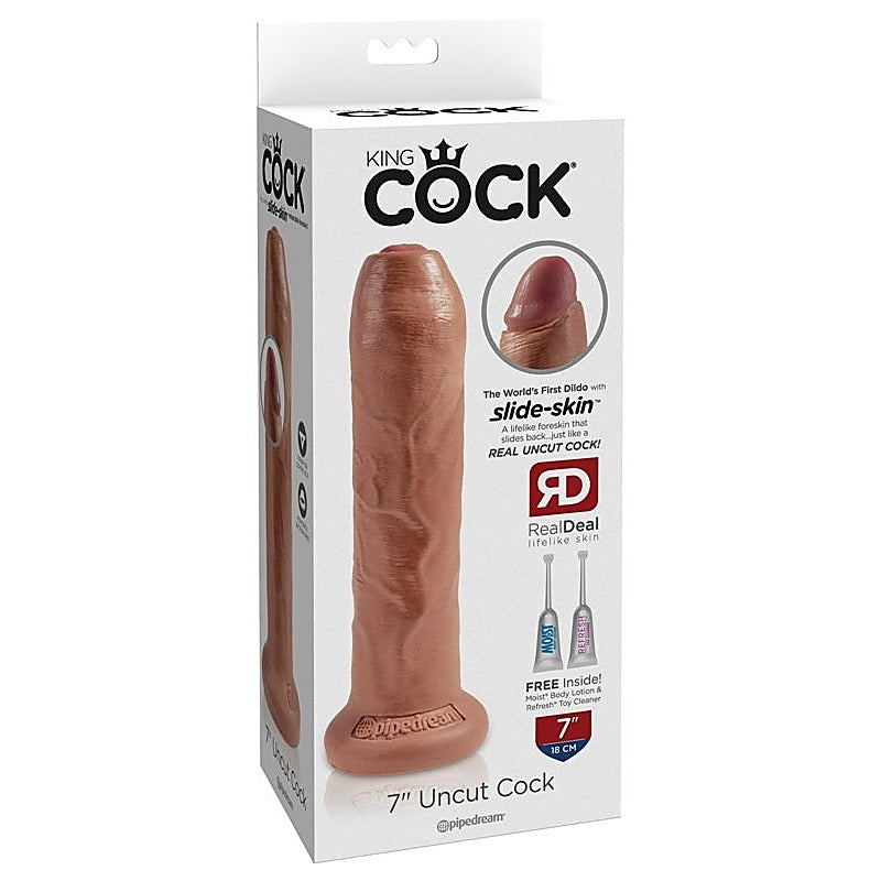 King Cock Uncut Lifelike with Foreskin by Pipedream Products - Realistic Dildos