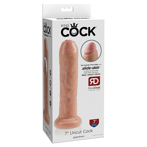 King Cock Uncut Lifelike with Foreskin by Pipedream Products - Realistic Dildos