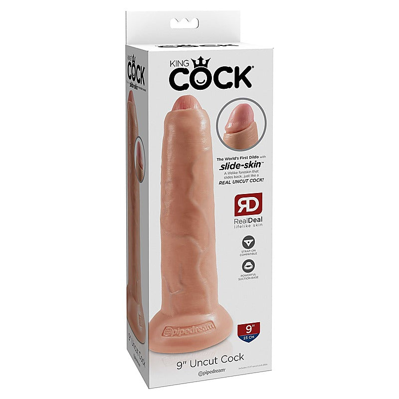 King Cock Uncut Lifelike with Foreskin by Pipedream Products - Realistic Dildos