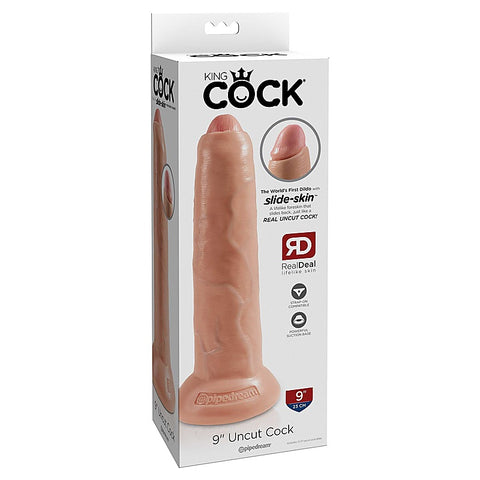 King Cock Uncut Lifelike with Foreskin by Pipedream Products - Realistic Dildos