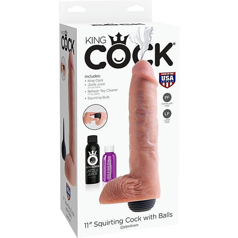 King Cock Squirting Realistic Cock with Balls - Realistic Dildos