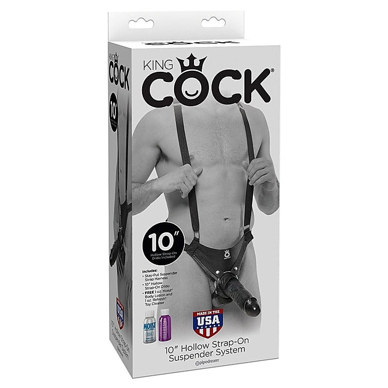 King Cock 10 Inch Hollow Strap-On by Pipedream Products - Strap On Sextoys