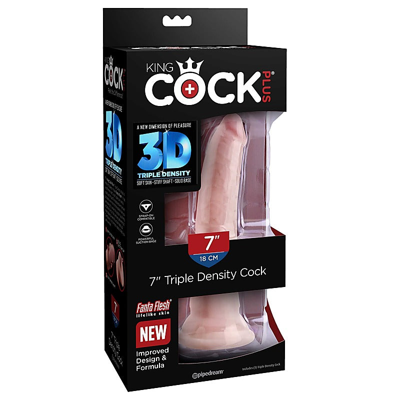 King Cock Plus Triple Density Realistic Feel Dildo - Realistic Dildos
