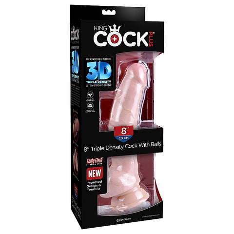 King Cock Plus Triple Density Realistic Cock with Balls - Realistic Dildos