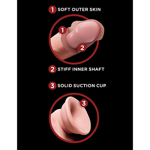 King Cock Plus Triple Density Cock With Swinging Balls - Realistic Dildos