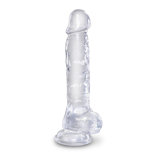 King Cock Clear Realistic Cock with Balls - Realistic Dildos
