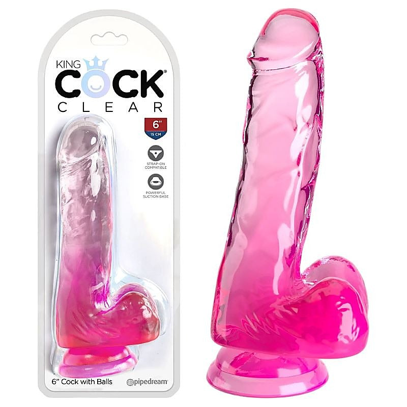 King Cock Clear 6 Inch Dildo by Pipedream Products - Realistic Dildos