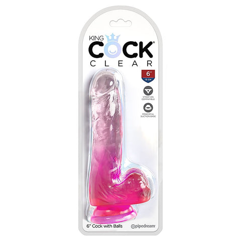King Cock Clear 6 Inch Dildo by Pipedream Products - Realistic Dildos