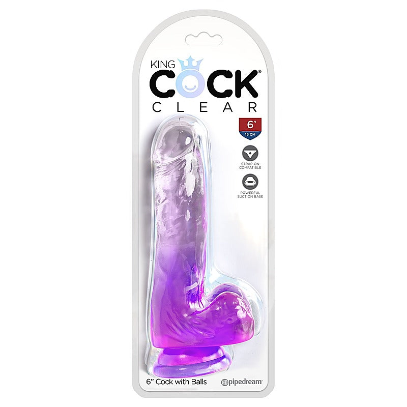 King Cock Clear 6 Inch Dildo by Pipedream Products - Realistic Dildos