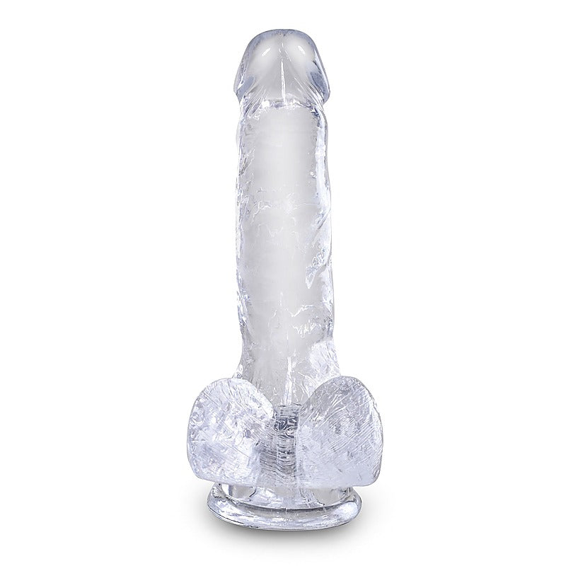 King Cock Clear Realistic Cock with Balls - Realistic Dildos