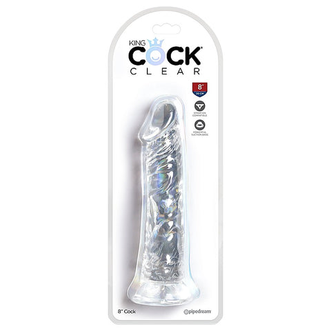 King Cock Clear Realistic Cock With Suction Cup Base - Realistic Dildos