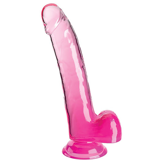 King Cock Clear 9 Inch Realistic Cock with Balls - Realistic Dildos