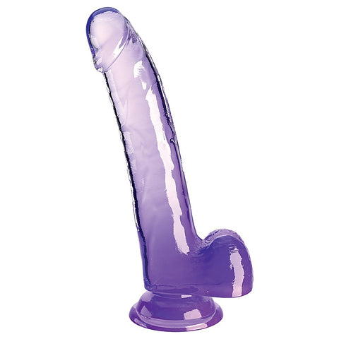 King Cock Clear 9 Inch Realistic Cock with Balls - Realistic Dildos