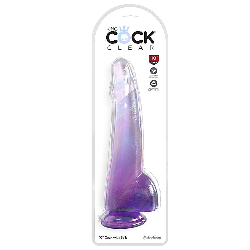 Premium King Cock Clear 10 Inch Realistic Dildo - Realistic Dildos