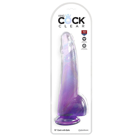 Premium King Cock Clear 10 Inch Realistic Dildo - Realistic Dildos