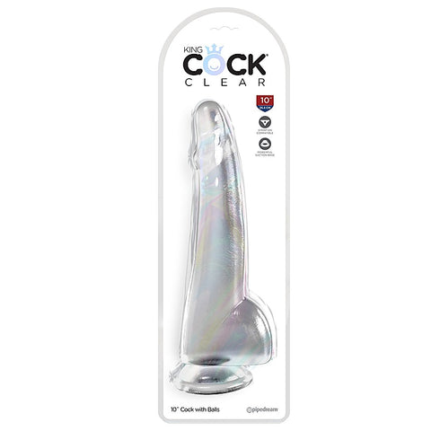 Premium King Cock Clear 10 Inch Realistic Dildo - Realistic Dildos