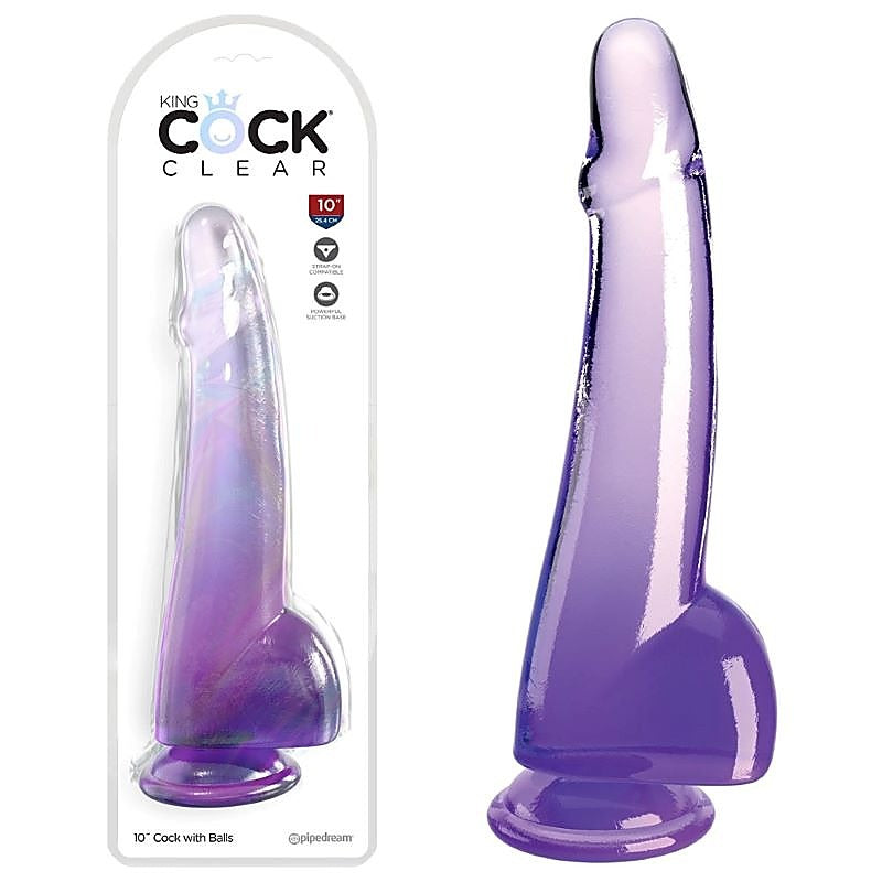 Premium King Cock Clear 10 Inch Realistic Dildo - Realistic Dildos