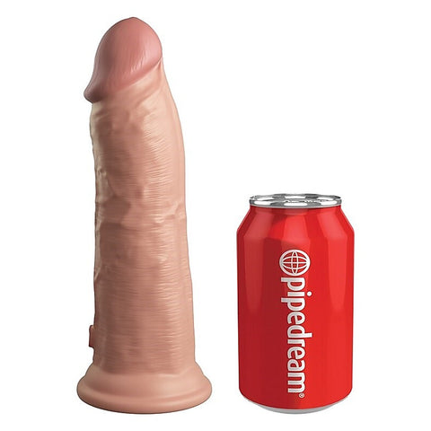 King Cock Elite 8" Dual-Density Vibrating Silicone Pleasure - Vibrating Dildos