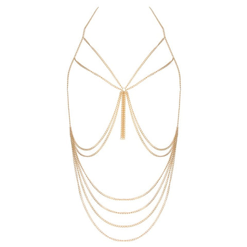 Muse Tassel BDSM Chain Harness O/S Curb Chain Body Jewelry - Cuffs And Restraints