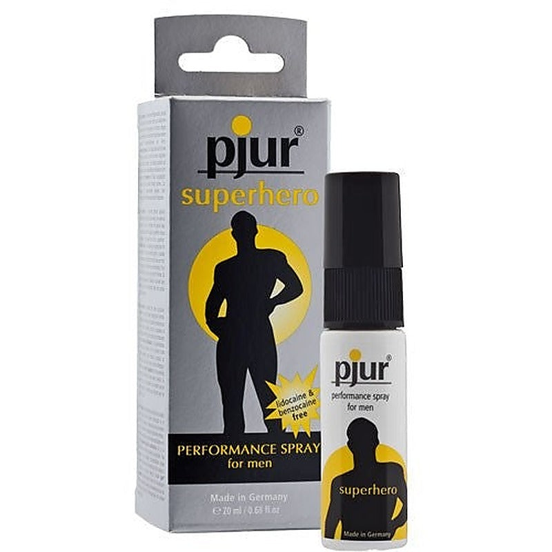 Pjur Superhero Performance Spray 20ml Delays Ejaculation for Longer Sex - Delay and Excite Sprays
