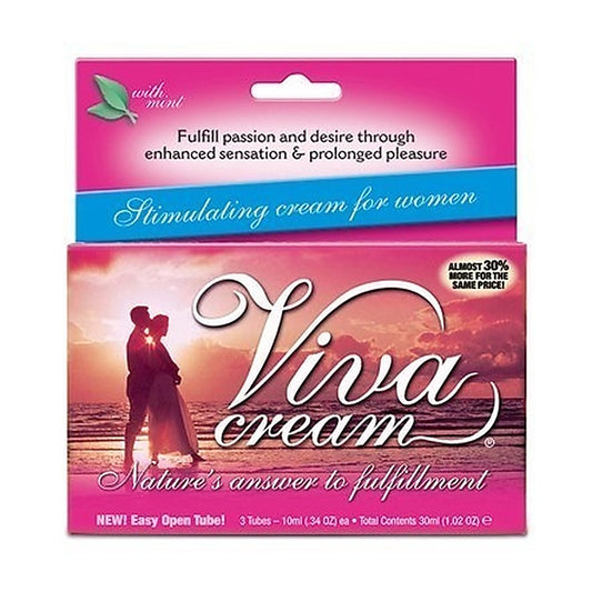 Viva Cream 10ml 3 Pack by Swiss Navy Lubricants - Delay and Excite Sprays