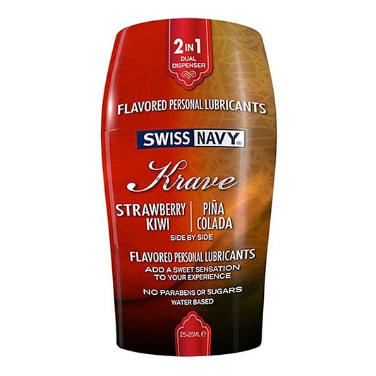 Swiss Navy Krave 2-In-1 Flavored Personal Lubricant - Delay and Excite Sprays