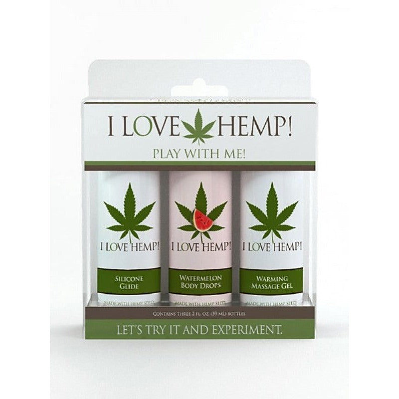 Doc Johnson I Love Hemp Play With Me Lubricant Pack 59ml Hemp Infused Kit - Sex Pheromones and Perfumes