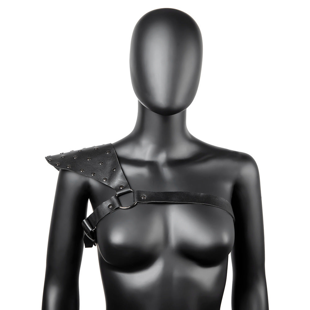 BDStyle One Shoulder Fetish Play Chest Harness - Default Title - Cuffs And Restraints
