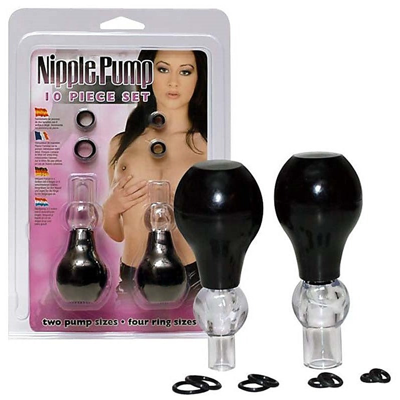 Nipple Pump 10 Piece Set by Seven Creations - Breast and Nipple Toys