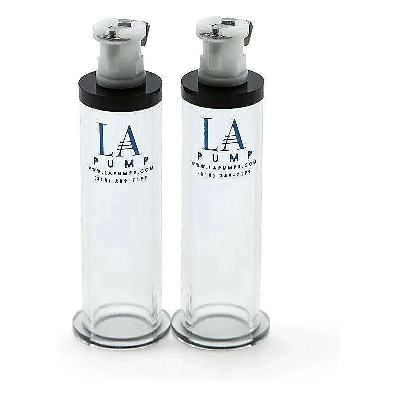 LA Pumps Nipple Enhancement Cylinders Diamond Cut Acrylic Pair - Breast and Nipple Toys