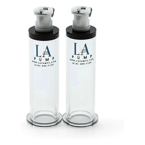 LA Pumps Nipple Enhancement Cylinders Diamond Cut Acrylic Pair - Breast and Nipple Toys