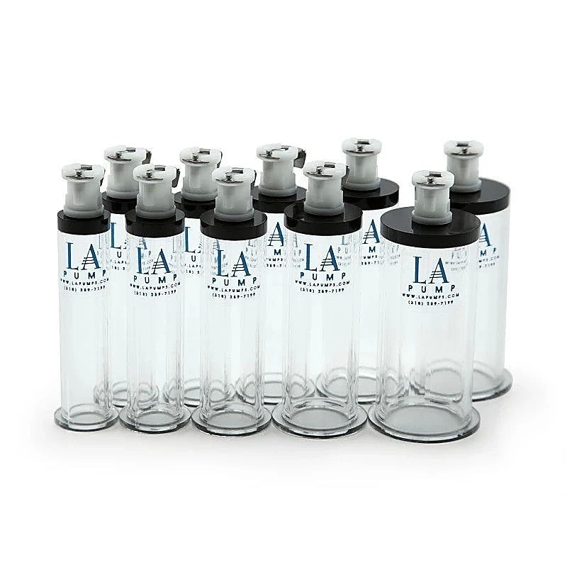 LA Pumps Nipple Enhancement Cylinders Diamond Cut Acrylic Pair - Breast and Nipple Toys