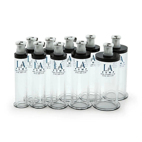 LA Pumps Nipple Enhancement Cylinders Diamond Cut Acrylic Pair - Breast and Nipple Toys