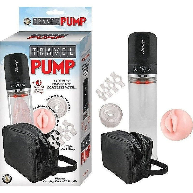 Travel Pump Kit Clear Genital Enlarger by Nasstoys - Pumps, Extenders and Sleeves