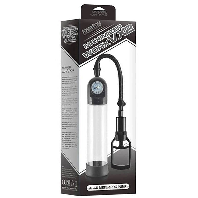 Maximizer Worx VX2 Accu-Meter Pro Pump by Lovetoy - Pumps, Extenders and Sleeves