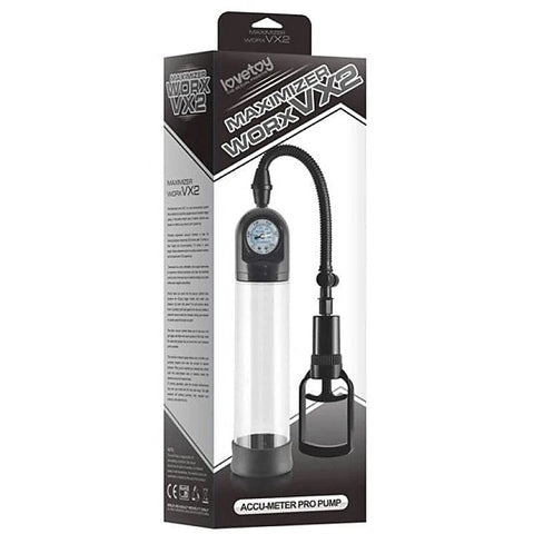 Maximizer Worx VX2 Accu-Meter Pro Pump by Lovetoy - Pumps, Extenders and Sleeves