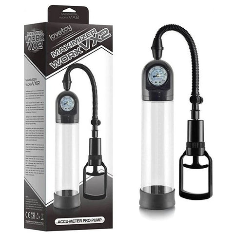 Maximizer Worx VX2 Accu-Meter Pro Pump by Lovetoy - Pumps, Extenders and Sleeves