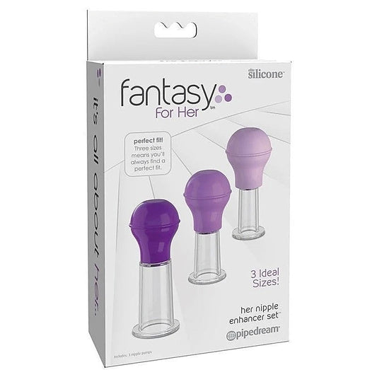 Fantasy For Her Women's Nipple Enhancer Set by Pipedream - Nipple and Clit Clamps
