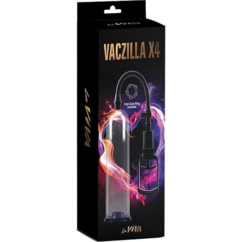 La Viva Vaczilla X4 Penis Pump with Transparent Cylinder Design - Pumps, Extenders and Sleeves