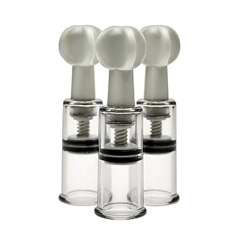 Max Twist Clit and Nipple Triple Sucker Set by XR Brands - Nipple and Clit Clamps