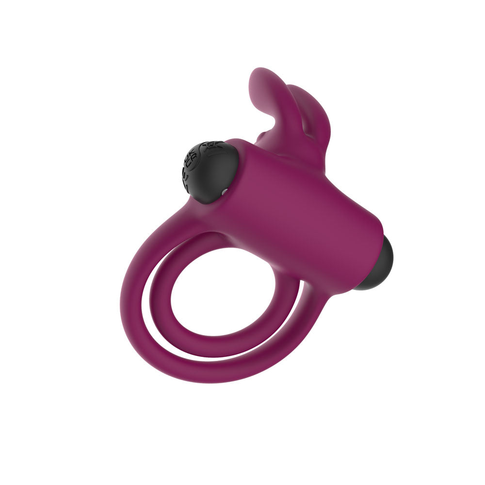 Passion Play Silicone Rabbit Vibrating Penis and Balls Ring - Vibrating Cock Rings