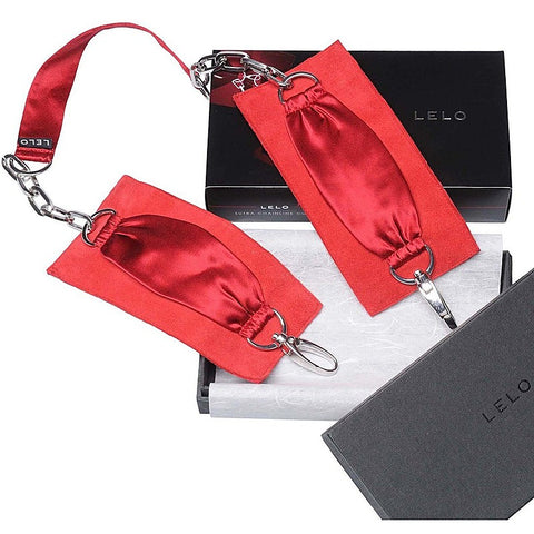 Lelo Sutra Chainlink Adult Cuffs with Silk and Suede Design - Cuffs And Restraints